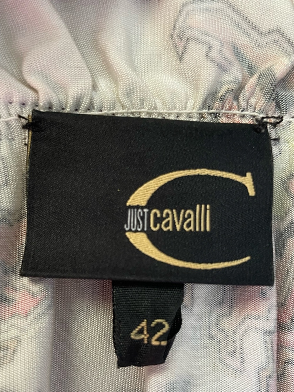 JUST CAVELLI Y2K Bold Floral Paisley Animal Print Long Sleeve Top - Picture 6 of 9